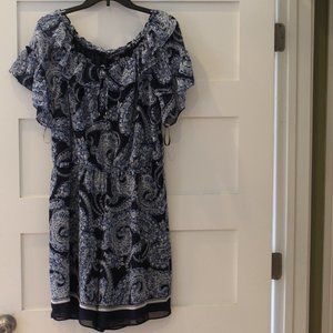 Tommy Hilfiger Capri Casual Blue Paisley Romper Womens 10